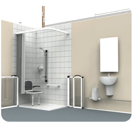 Whale shower pump installation diagram for BP1578 with whale whisper gulley for wet room vinyl sheet flooring